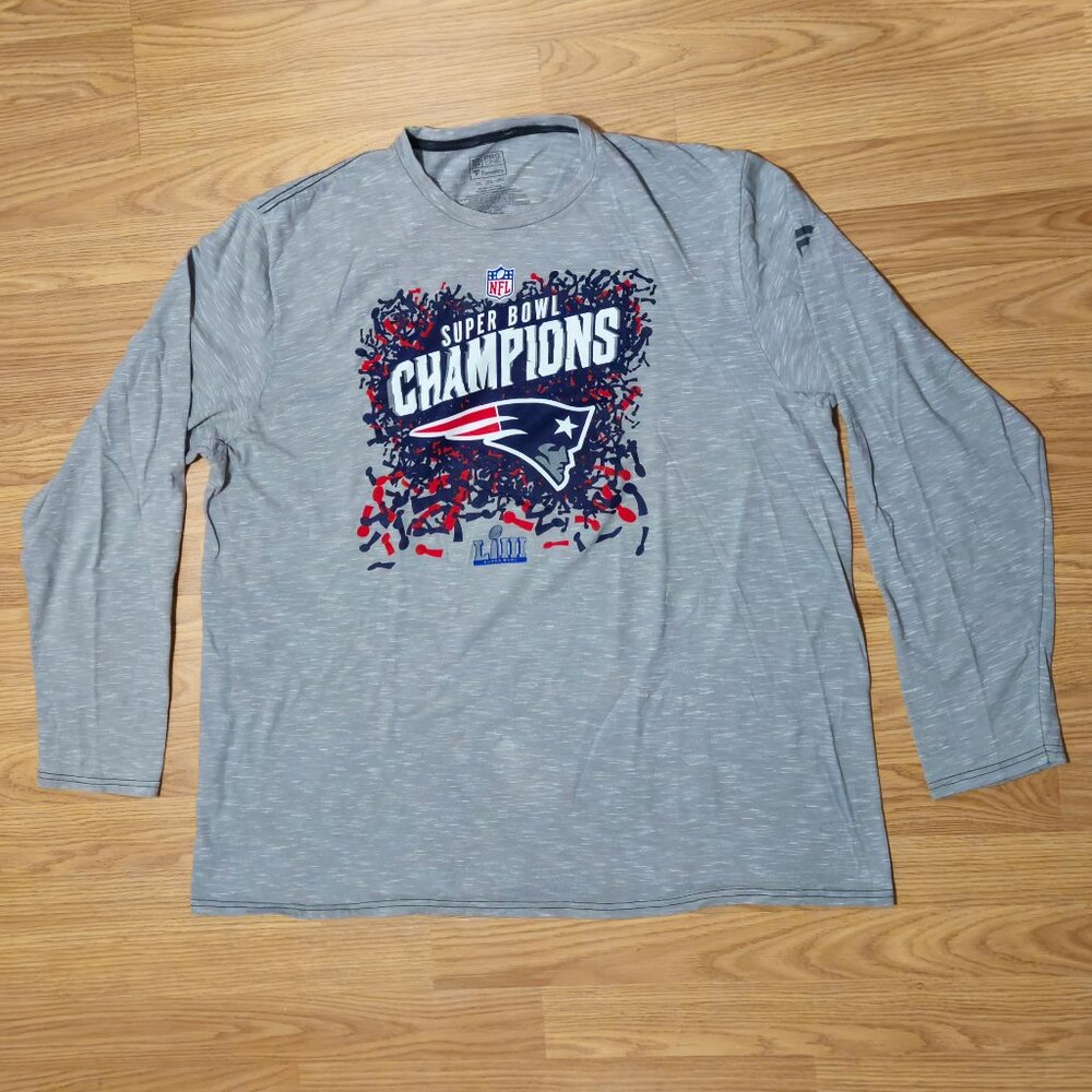 New England Patriots Super bowl 53 Long Sleeve Official Fanatics Brand mens 2XL